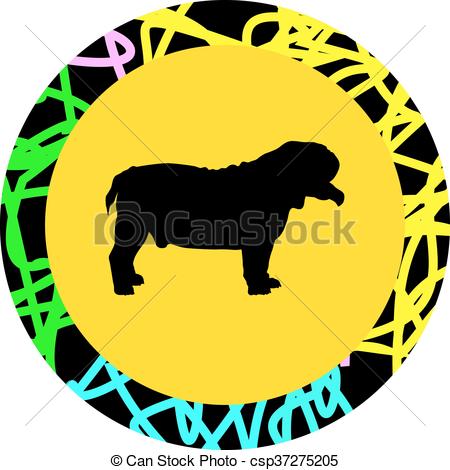 450x470 Dog Silhouette Vector Clipart