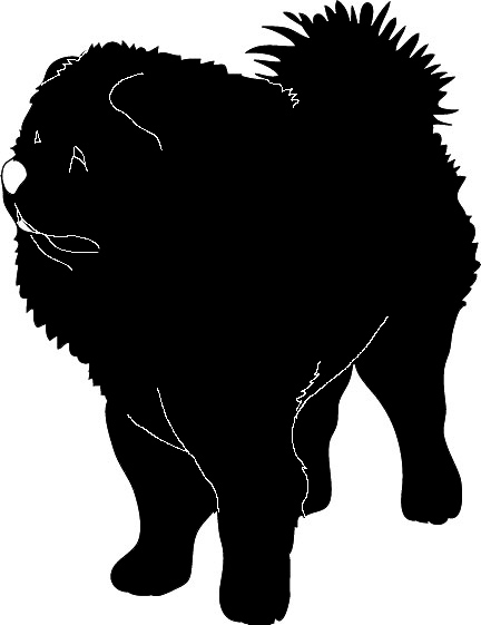 432x561 Dog Silhouette