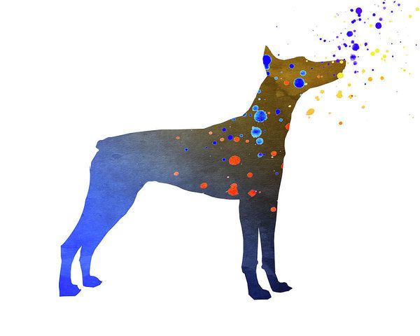 600x480 Dog Silhouette Painting