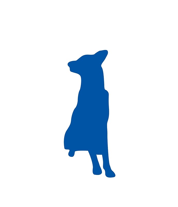 688x800 Blue Sitting Dog Silhouette Mini Skirts By Mishamisha Redbubble