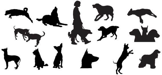 568x264 Dog Silhouette Svg Free Vector Download (89,708 Free Vector)