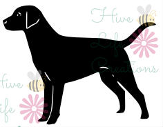236x184 Labrador Retriever Instant Download Lab Dog Silhouette Svg
