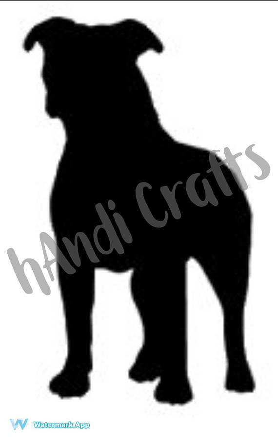 570x908 Pitbull Dog Silhouette Svg Design File Silhouette Cameo Cricut