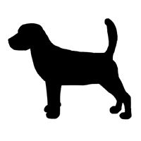 200x200 Beagle Dog Silhouette {Inspiration For Jayda's Room}