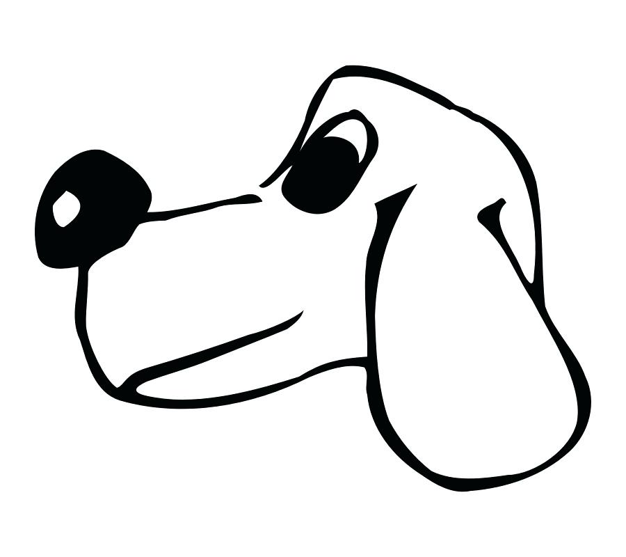900x800 Dog Face Outline Vector Of A Puppy Face On White Background Dog