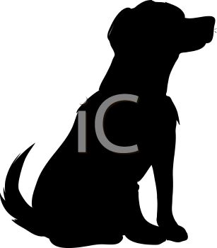 307x350 Dog Sitting Silhouette Png
