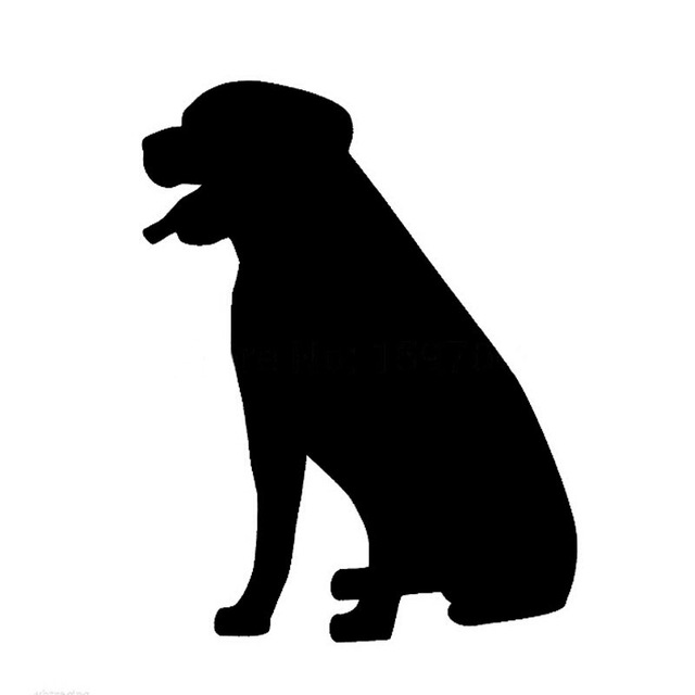 640x640 812cm Rottweiler Dog Car Sticker Decals Dog Sitting Graphics