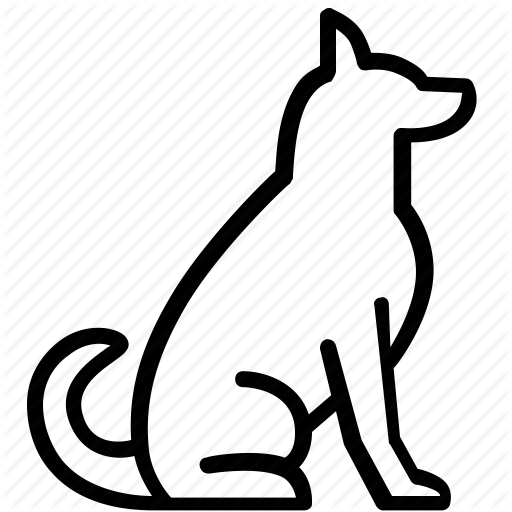 512x512 Animal, Dog, Pet, Side, Silhouette, Sitting Icon Icon Search Engine