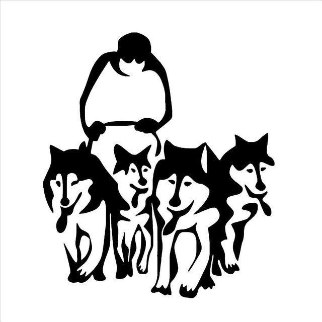 640x640 A Group Of Husky Dog Huskies Art Wall Decals Sled Sledge Vinyl