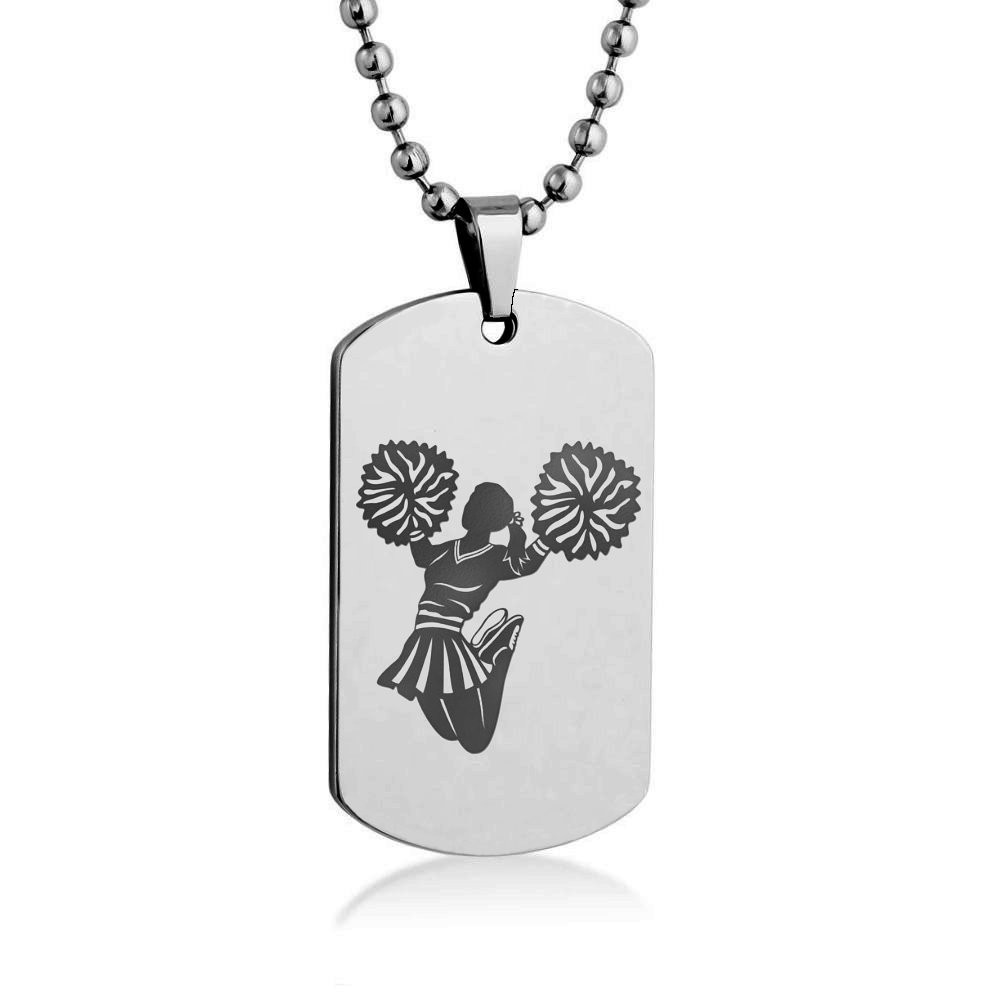 1000x1000 Silhouette Engrave Dog Tag Necklace Pendant With Stainless Steel