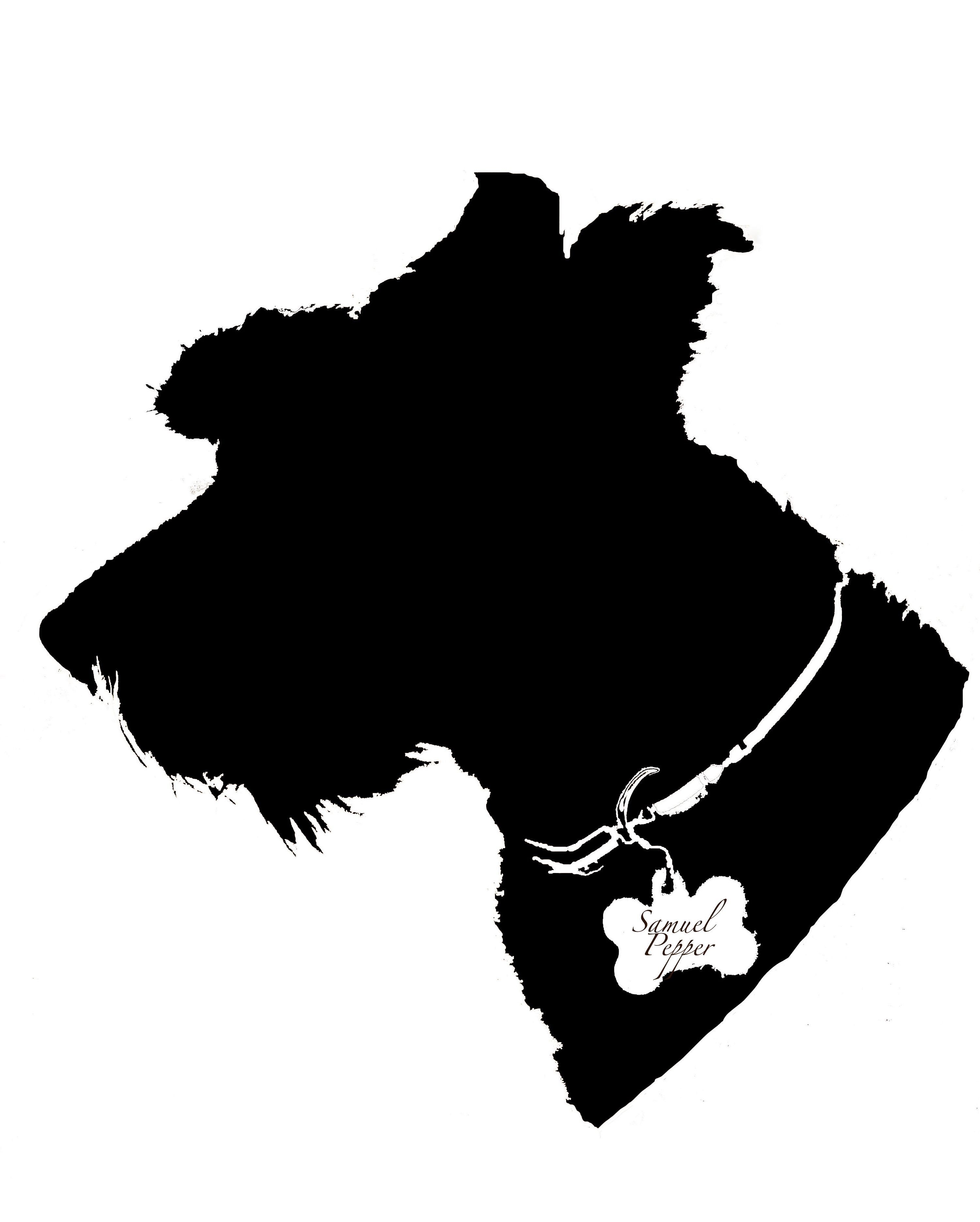 3003x3743 My Mini Schnauzer. Silhouette With Name In Tag Ill Animales