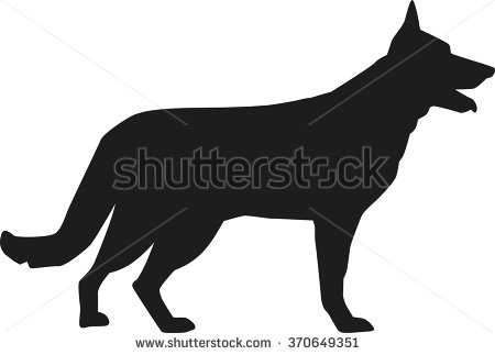 450x323 German Shepherd Clipart Silhouette