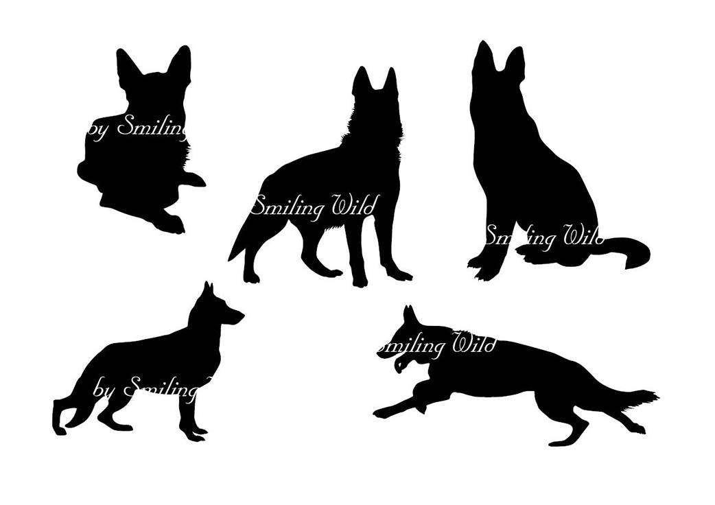 1042x736 German Shepherd Silhouette Svg Clipart Hound Dogs For Scrapbooking