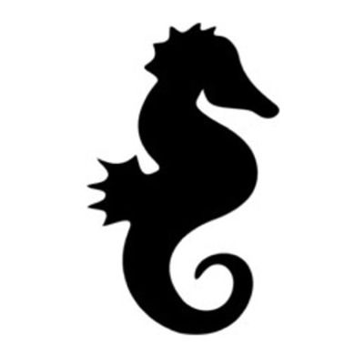 400x400 Seahorse Silhouette Stencil ~~~the Blue Lagoon~~