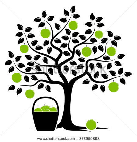 450x467 Apple Tree Silhouette 101 Clip Art