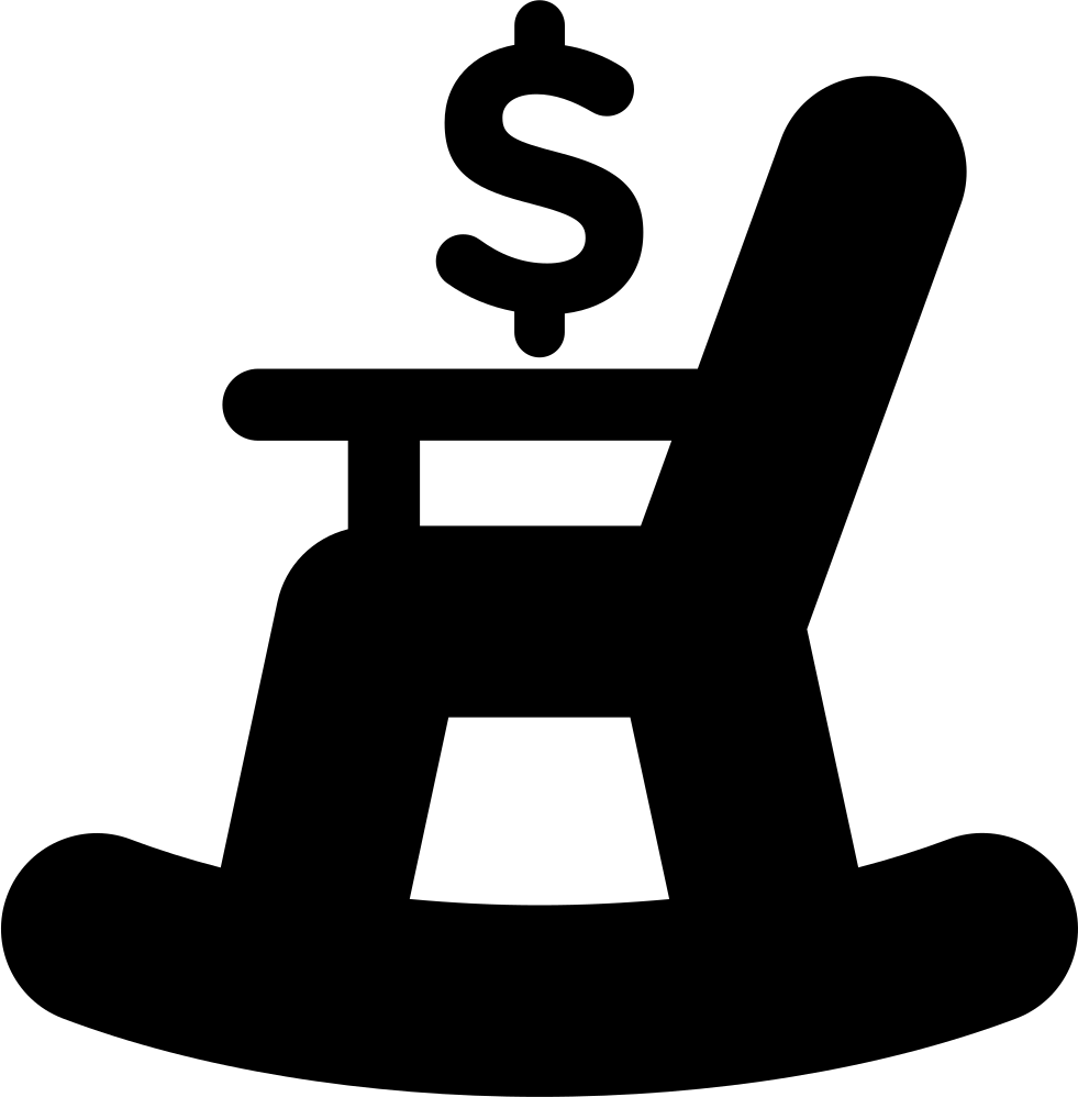 981x998 Rocking Chair With Dollar Sign Silhouette Svg Png Icon Free