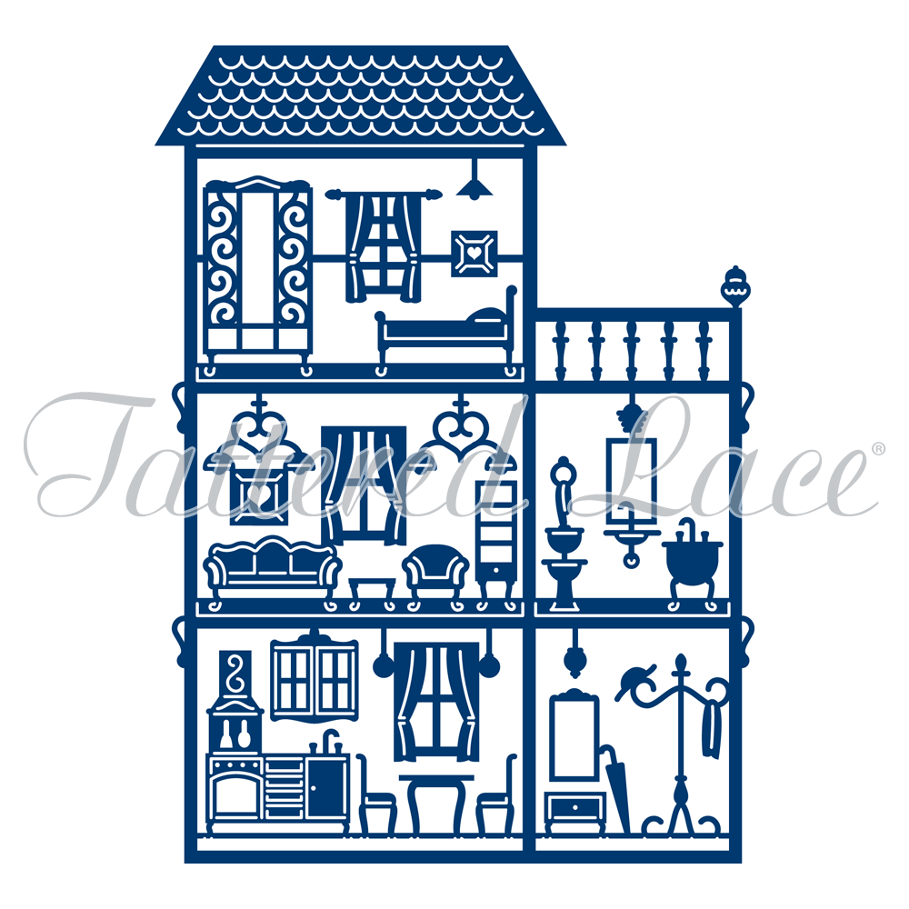 1000x1000 Dolls House (D565) Tattered Lace Cards Other