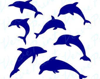 340x270 Dolphin Silhouette Etsy