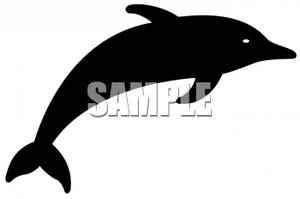 300x199 And White Dolphin Silhouette