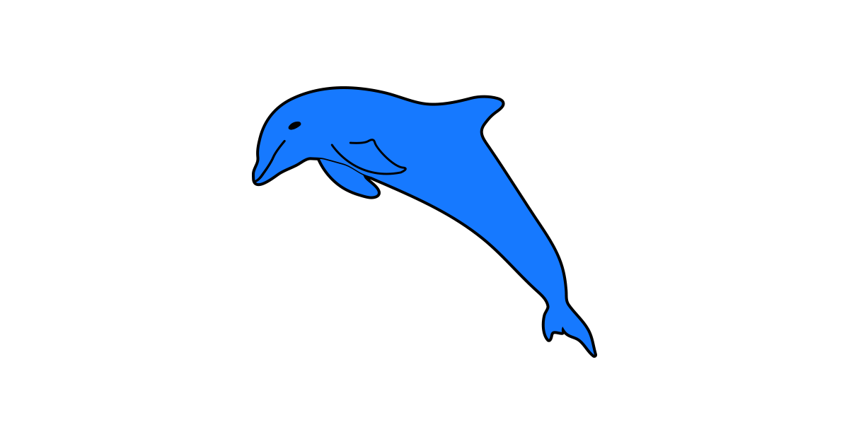 1200x628 Dolphin Clipart Graphic