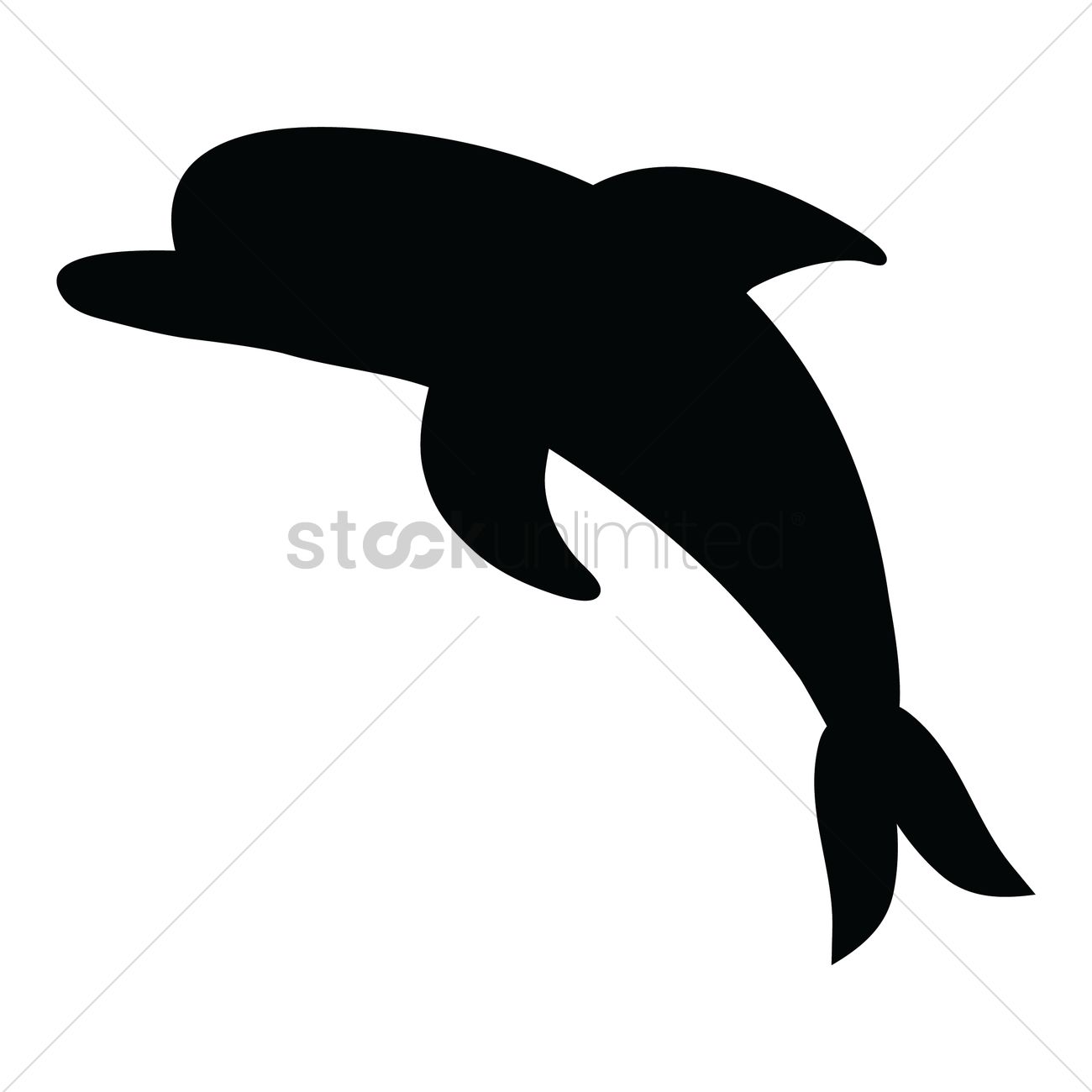 1300x1300 Dolphin Vector Image