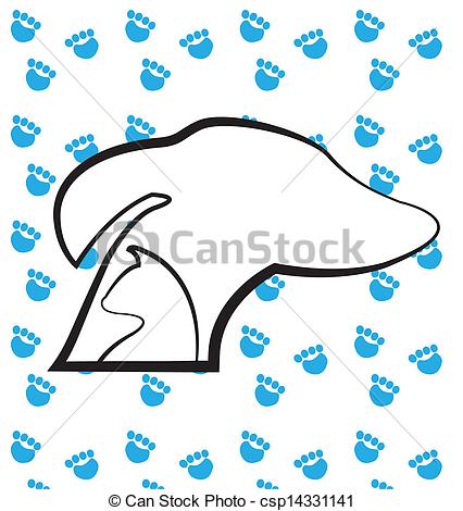 426x470 Dog And Cat Heads Silhouettes Logo With Blue Paws Prints Eps