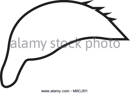 440x320 Donald Trump Hair Silhouette On White Background Stock Vector Art