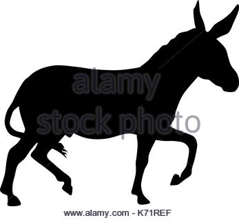 347x320 Donkey Silhouette Isolated Icon Vector Illustration Design Stock