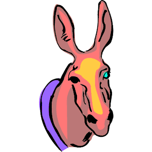 300x300 Donkey Head Silhouette Clipart