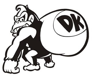 320x265 Donkey Kong V2 Decal Sticker