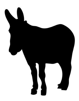 257x330 Donkey Silhouette V5 Decal Sticker