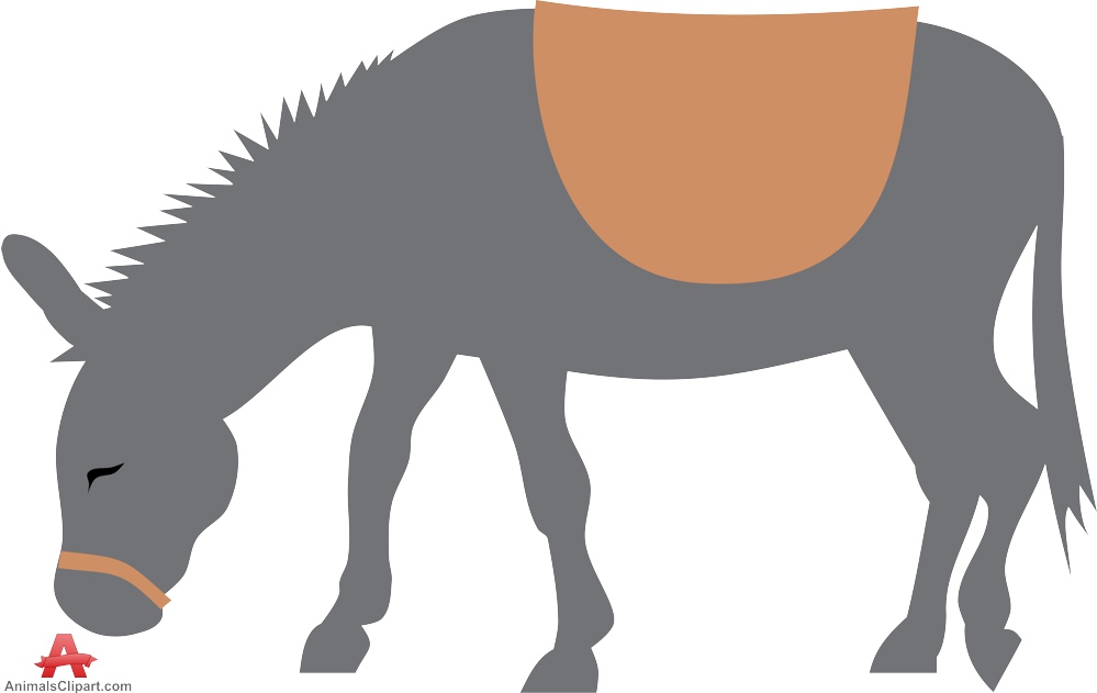 999x631 Grazing Donkey Silhouette Free Clipart Design Download