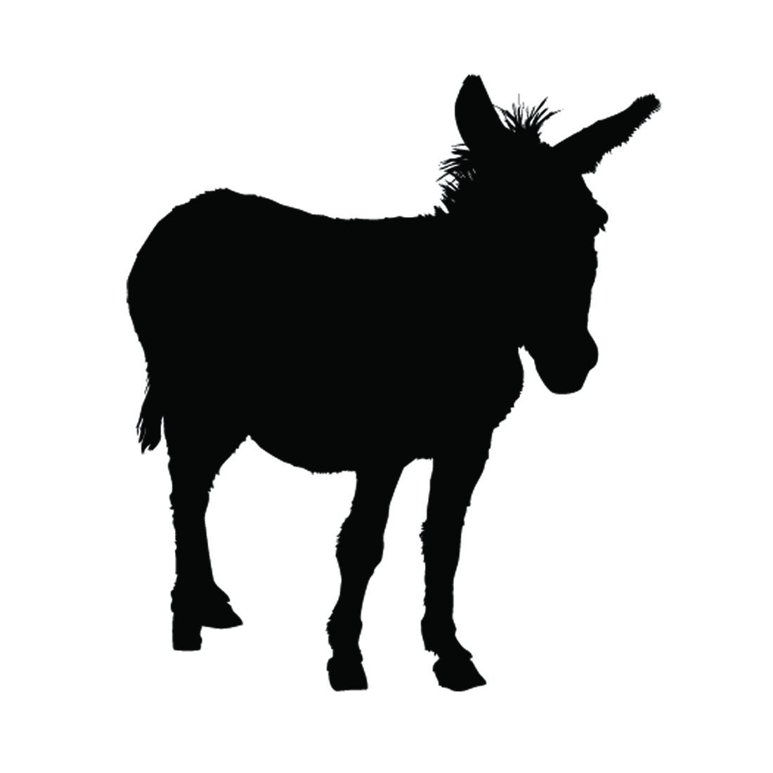 1100x1100 Donkey Silhouette