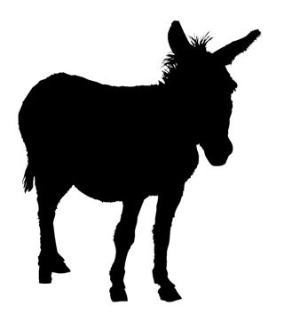 284x330 Donkey Silhouette 2 Decal Sticker