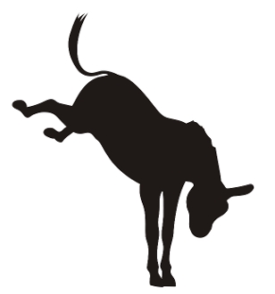 308x330 Donkey Silhouette V4 Decal Sticker