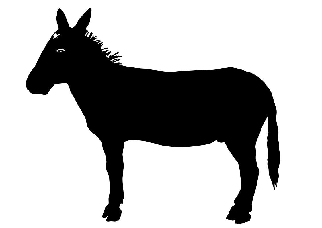1123x794 Donkey Silhouette Clipart