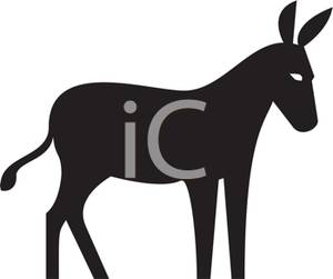 300x251 Silhouette Of A Donkey Clipart Picture
