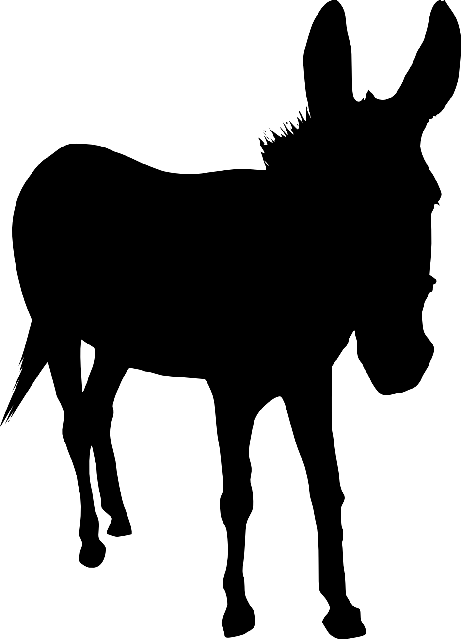 951x1317 5 Donkey Silhouettes (Png Transparent)