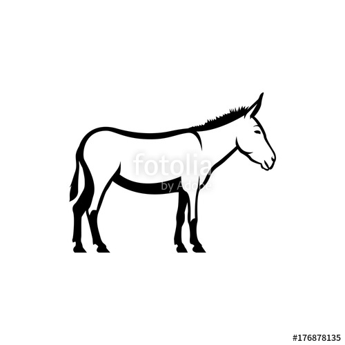 Donkey Silhouette Vector at GetDrawings | Free download