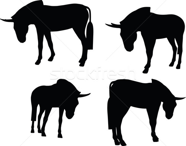 600x472 Donkey Silhouette Vector Illustration Benguhan Ipekoz