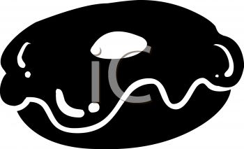 350x213 Picture Of A Silhouette Of A Donut In A Vector Clip Art