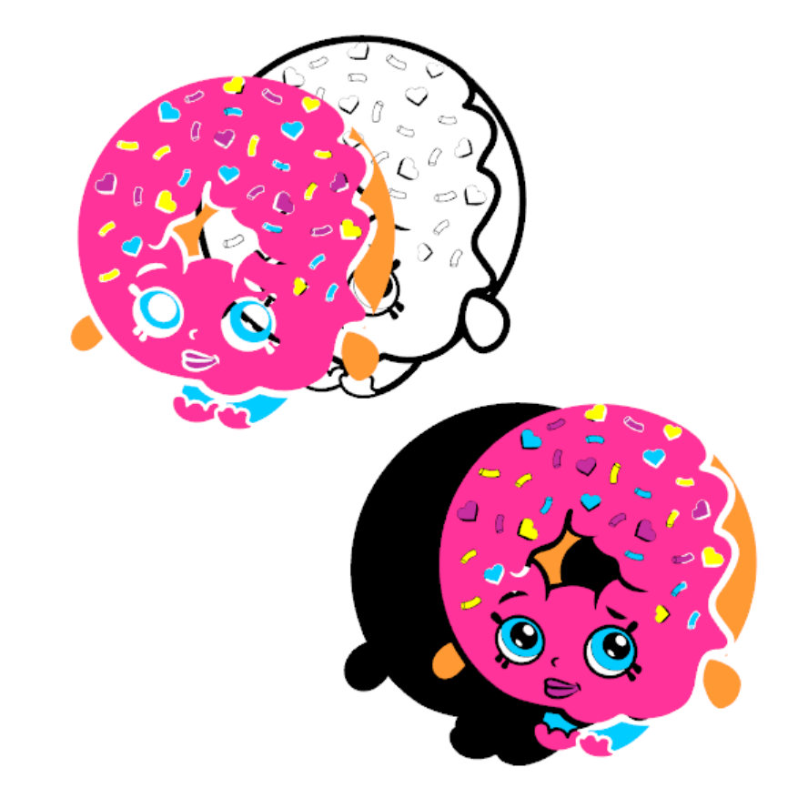 877x877 Shopkins D'Lish Donut Svg Dxf Eps Png Layered Cut Files Cricut