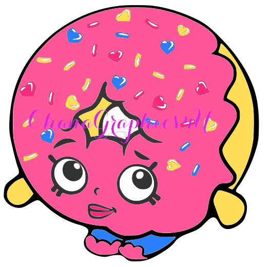 528x520 Shopkins Inspired D'Lish Donut Svg