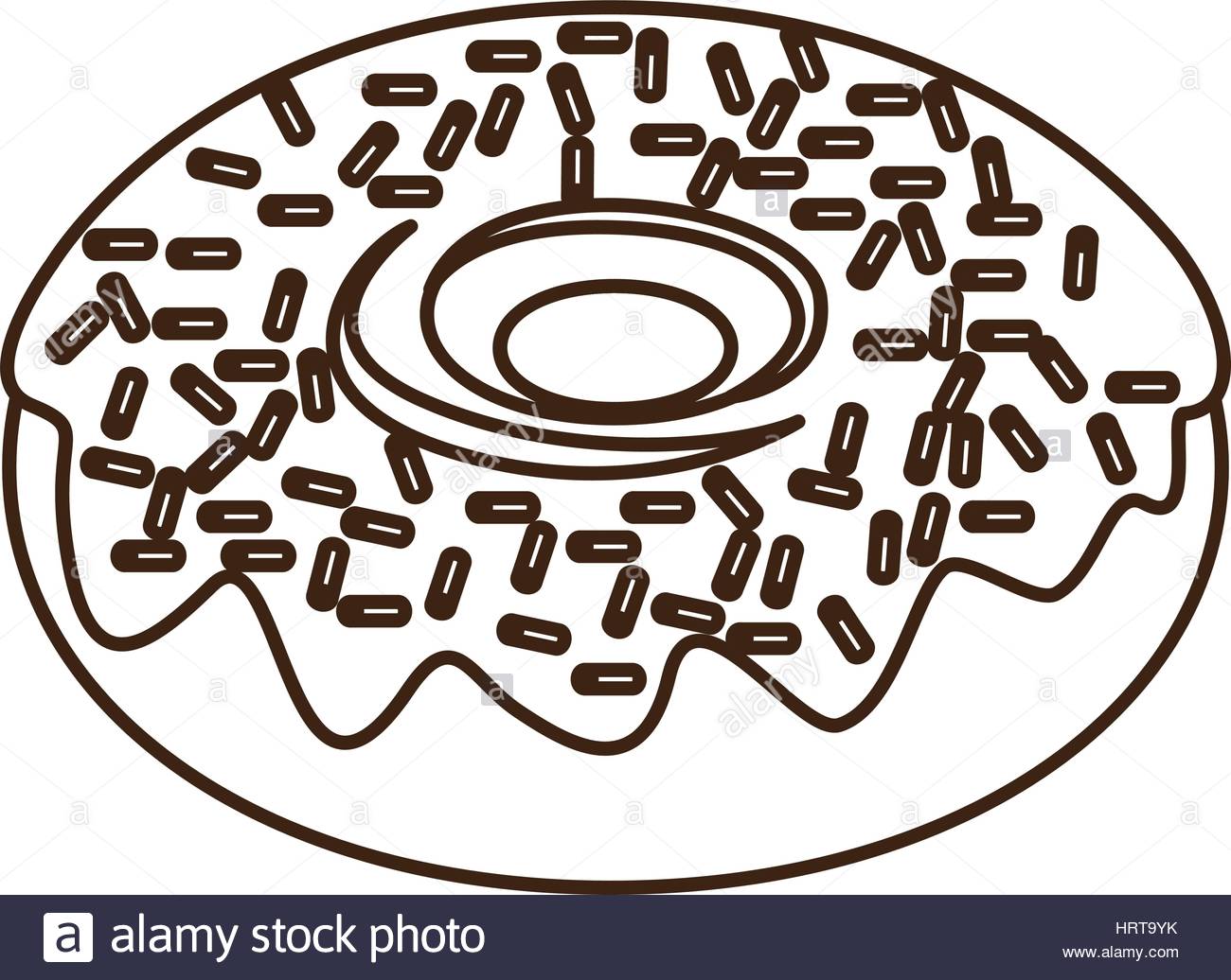 1300x1036 Silhouette Donut With Glazed And Sparks Stock Vector Art
