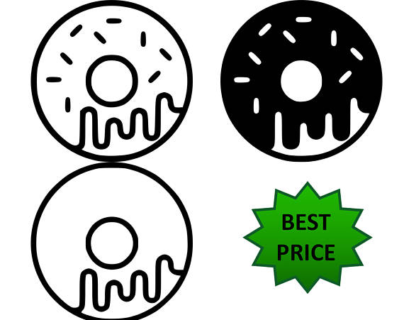 570x451 Donut Doughnut Svg Eps Dxf Pdf Png Donut Cut File Donut