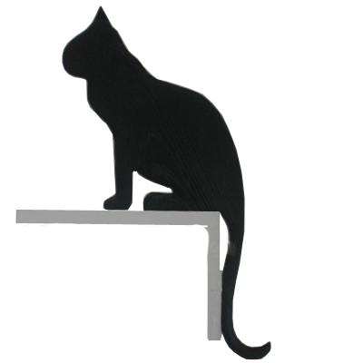 400x400 Silhouette Cat Sitting Door Or Window Frame Ornament