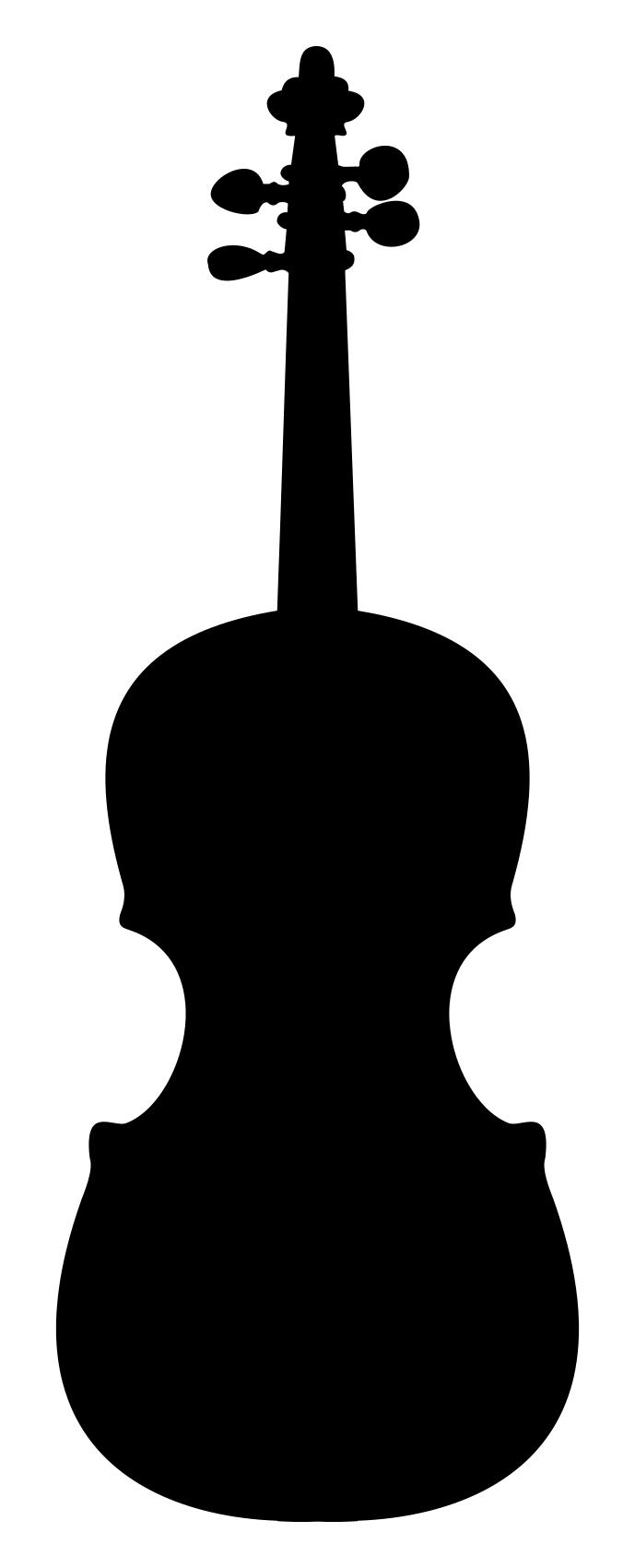 689x1700 Violin Silhouette 2 Clipart