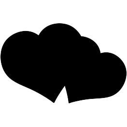 263x262 Double Heart Silhouette Cricut Silhouettes, Free