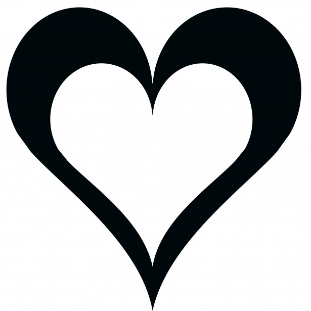 Double Heart Silhouette at GetDrawings | Free download