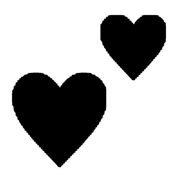 360x360 Double Heart Emoji Silhouette Women's Relaxed Fit T Shirt By